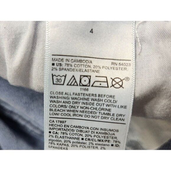 (3/$35) Old Navy Size 4 Pockets Super Skinny Mid Rise Whiskered Denim Blue Jeans - Picture 6 of 11